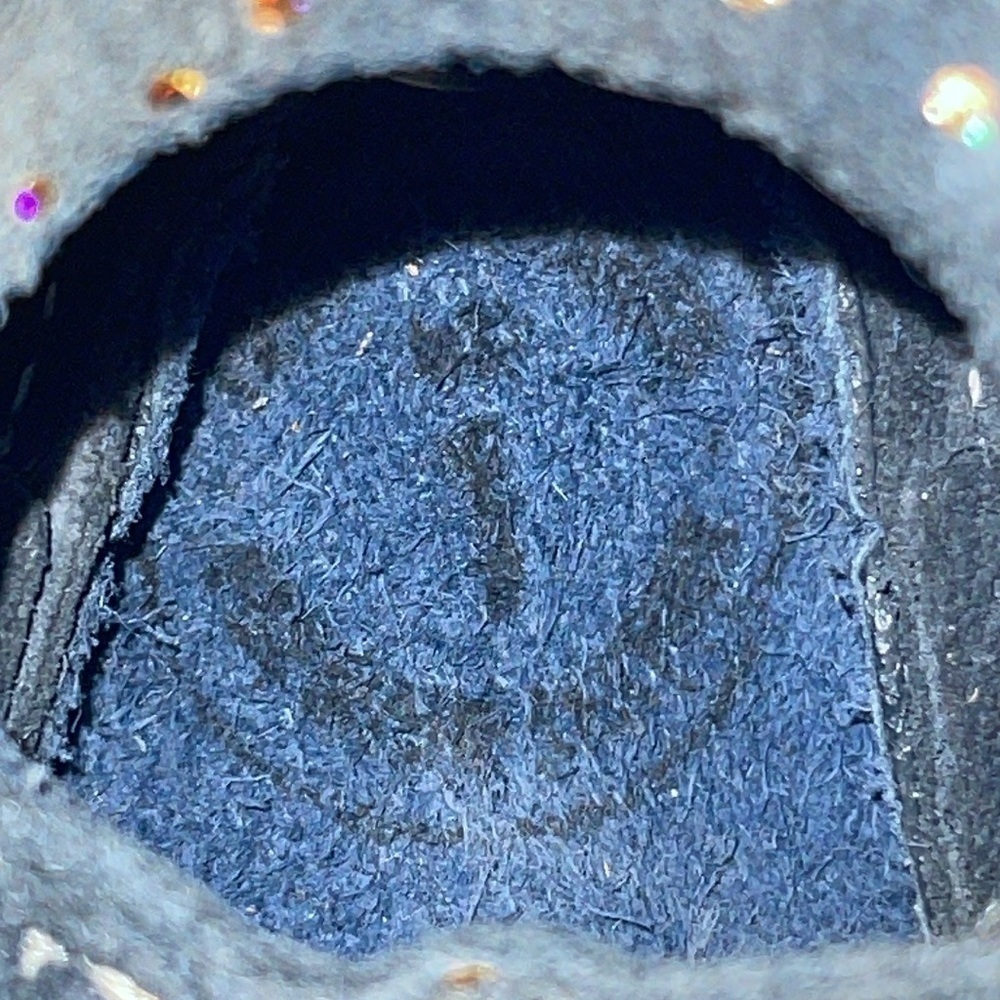 Freshly Picked Dark Blue With Holographic Dots Leather Moccasins - Picture 7 of 8